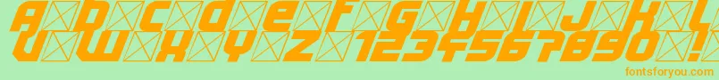 Lightyear Design Font – Orange Fonts on Green Background