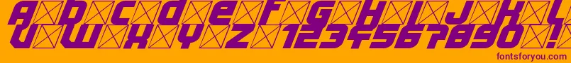 Lightyear Design Font – Purple Fonts on Orange Background