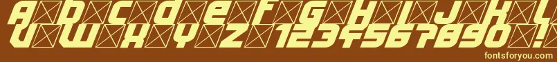 Lightyear Design Font – Yellow Fonts on Brown Background
