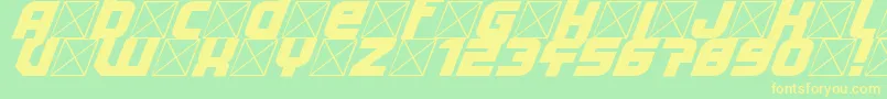Lightyear Design Font – Yellow Fonts on Green Background