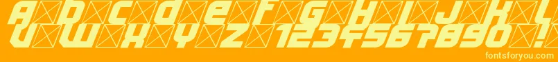 Lightyear Design Font – Yellow Fonts on Orange Background