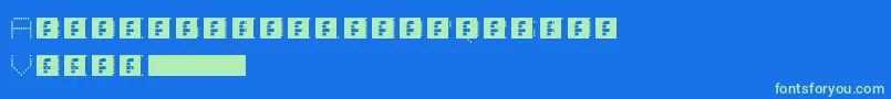 Lightzone-fontti – vihreät fontit sinisellä taustalla