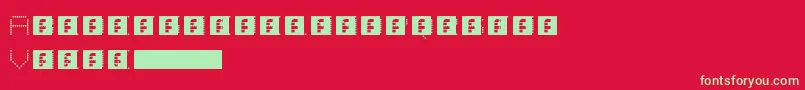 Lightzone Font – Green Fonts on Red Background