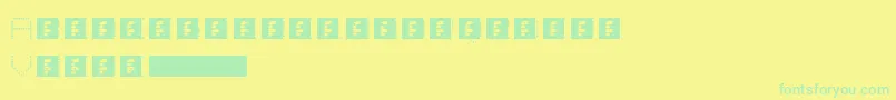 フォントLightzone – 黄色い背景に緑の文字