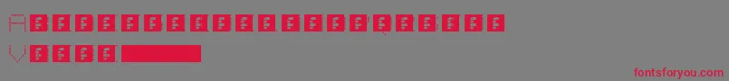 Lightzone Font – Red Fonts on Gray Background