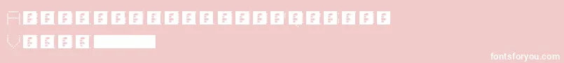 Lightzone-Schriftart – Weiße Schriften auf rosa Hintergrund