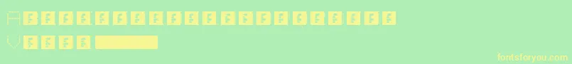 Lightzone Font – Yellow Fonts on Green Background
