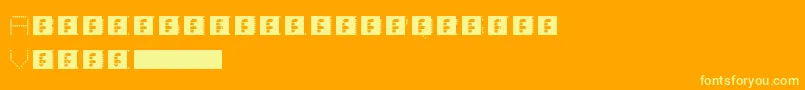 Saiba mais sobre a fonte Lightzone Fonte Lightzone – fontes amarelas em um fundo laranja