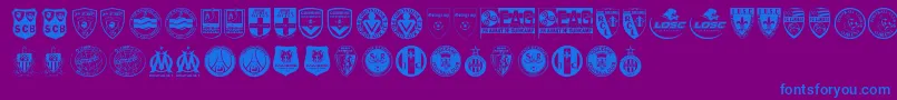 Police Ligue 1 – polices bleues sur fond violet