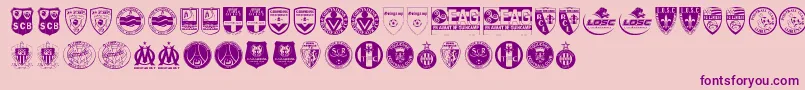 Ligue 1 Font – Purple Fonts on Pink Background