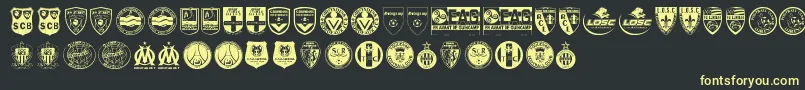 Ligue 1 Font – Yellow Fonts on Black Background