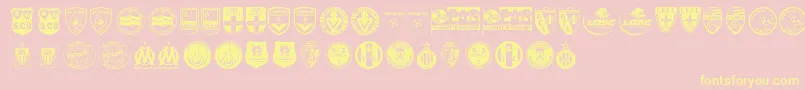 Ligue 1 Font – Yellow Fonts on Pink Background