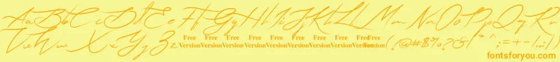 Lihataja Font – Orange Fonts on Yellow Background