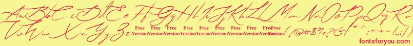 Lihataja Font – Red Fonts on Yellow Background