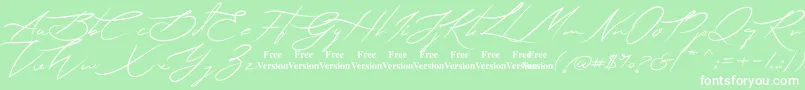 Lihataja Font – White Fonts on Green Background