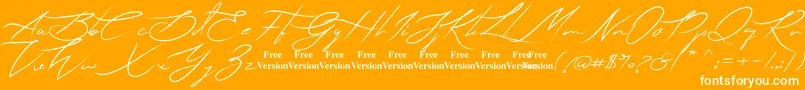 Lihataja Font – White Fonts on Orange Background