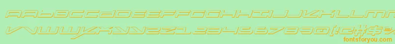 OramacShadowItalic Font – Orange Fonts on Green Background