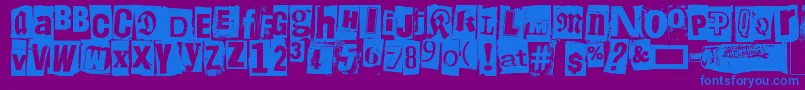 Подробнее о шрифте Liima, paperi, sakset2 Шрифт Liima, paperi, sakset2 – синие шрифты на фиолетовом фоне