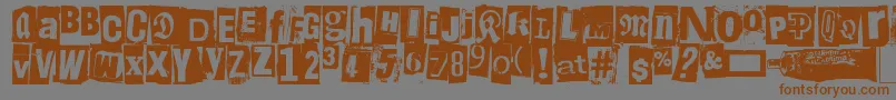 More about Liima, paperi, sakset2 Font Liima, paperi, sakset2 Font – Brown Fonts on Gray Background