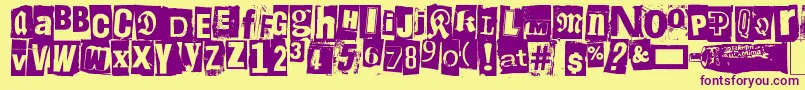 More about Liima, paperi, sakset2 Font Liima, paperi, sakset2 Font – Purple Fonts on Yellow Background