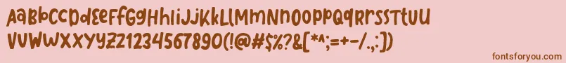 fuente Like Snacking Font by 7NTypes – Fuentes Marrones Sobre Fondo Rosa