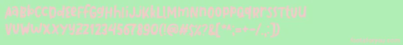 Like Snacking Font by 7NTypes-Schriftart – Rosa Schriften auf grünem Hintergrund