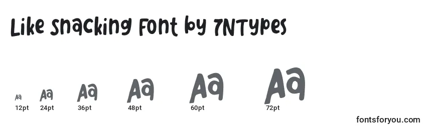 Größen der Schriftart Like Snacking Font by 7NTypes