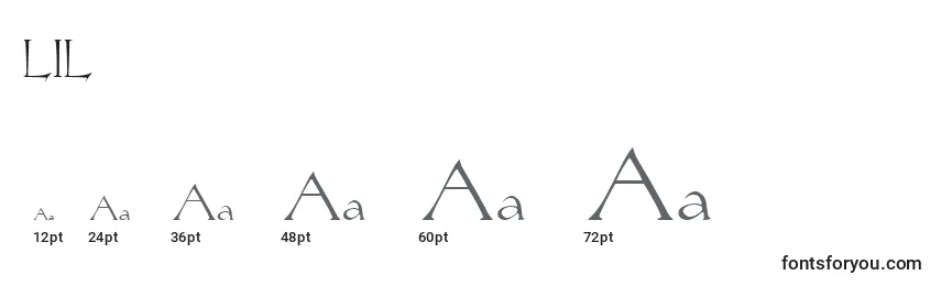 Размеры шрифта LIL      (132613)