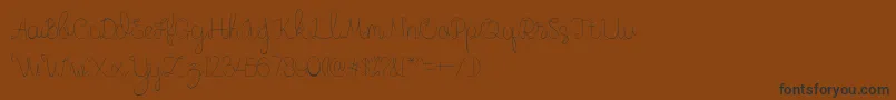 Lilly Font – Black Fonts on Brown Background