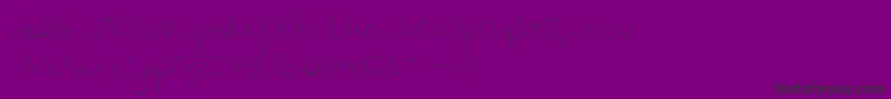 フォントLilly – 紫の背景に黒い文字