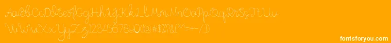 フォントLilly – オレンジの背景に白い文字
