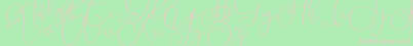 Lilypaly Font – Pink Fonts on Green Background