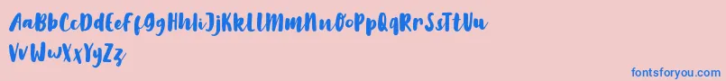 LilyWhite Font – Blue Fonts on Pink Background