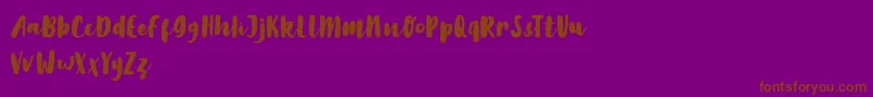 LilyWhite Font – Brown Fonts on Purple Background