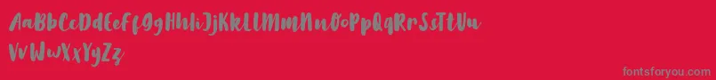 LilyWhite Font – Gray Fonts on Red Background