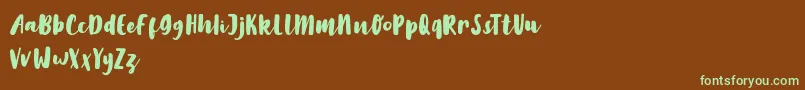 LilyWhite Font – Green Fonts on Brown Background