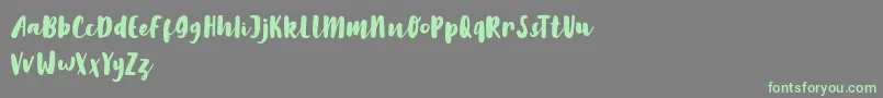 LilyWhite Font – Green Fonts on Gray Background