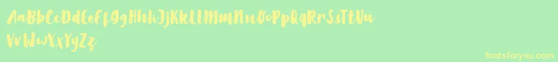 LilyWhite Font – Yellow Fonts on Green Background