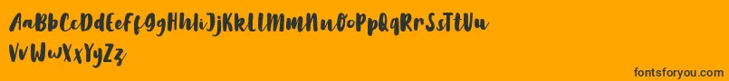 LilyWhite Font – Black Fonts on Orange Background