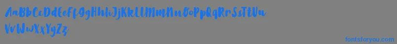 フォントLilyWhite – 灰色の背景に青い文字