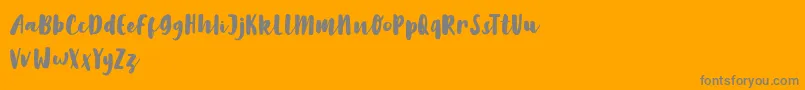 LilyWhite Font – Gray Fonts on Orange Background