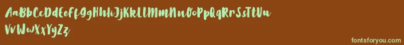 LilyWhite Font – Green Fonts on Brown Background