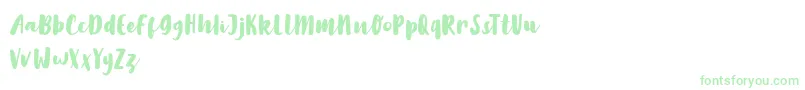 LilyWhite Font – Green Fonts on White Background