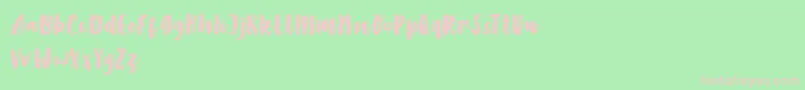 LilyWhite Font – Pink Fonts on Green Background