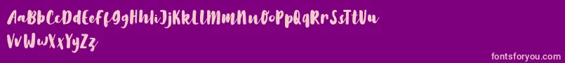 LilyWhite Font – Pink Fonts on Purple Background