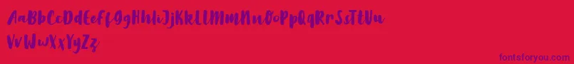 LilyWhite Font – Purple Fonts on Red Background