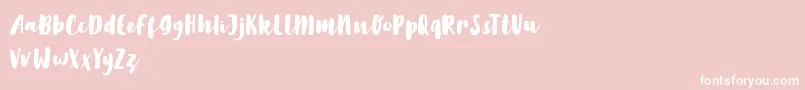 LilyWhite Font – White Fonts on Pink Background