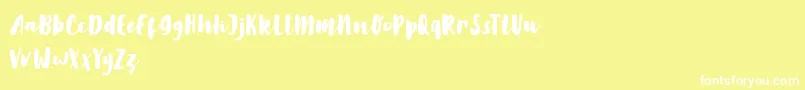 LilyWhite Font – White Fonts on Yellow Background