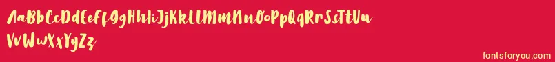 LilyWhite Font – Yellow Fonts on Red Background