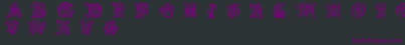 Lime Blossom Caps Font – Purple Fonts on Black Background
